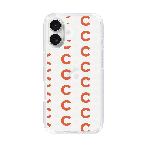 Slim Protection Case［ Original - CASEPLAY Initial All-over Pattern - Orange ］