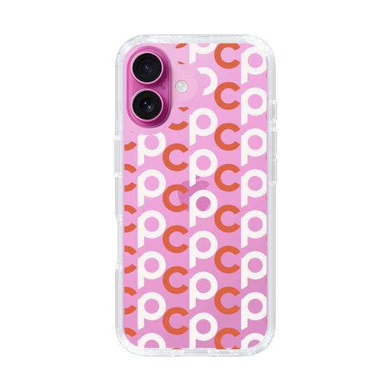 Slim Protection Case［ Original - CASEPLAY Initial All-over Pattern - Orange ］