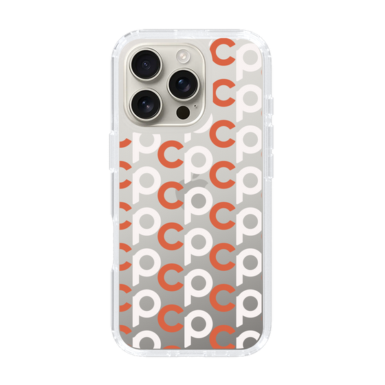 Slim Protection Case［ Original - CASEPLAY Initial All-over Pattern - Orange ］