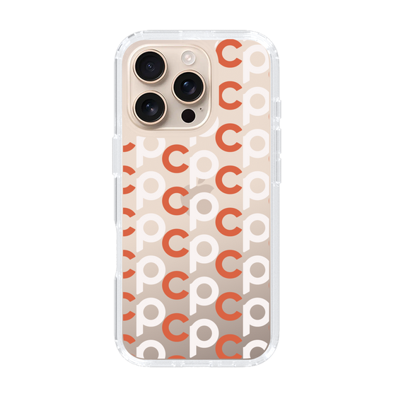 Slim Protection Case［ Original - CASEPLAY Initial All-over Pattern - Orange ］