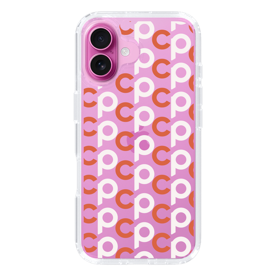 Slim Protection Case［ Original - CASEPLAY Initial All-over Pattern - Orange ］