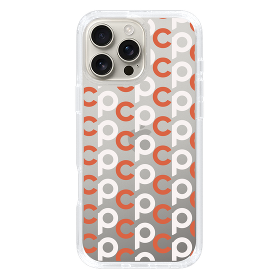 Slim Protection Case［ Original - CASEPLAY Initial All-over Pattern - Orange ］