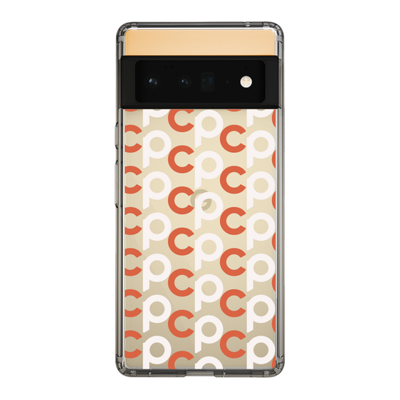 Slim Protection Case［ Original - CASEPLAY Initial All-over Pattern - Orange ］