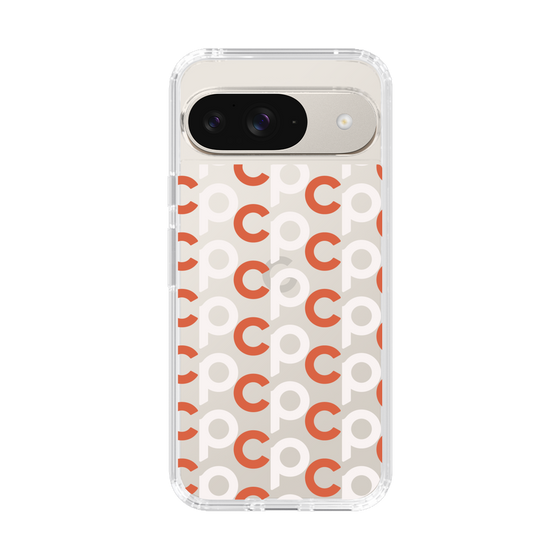 Slim Protection Case［ Original - CASEPLAY Initial All-over Pattern - Orange ］