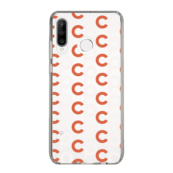 Slim Protection Case［ Original - CASEPLAY Initial All-over Pattern - Orange ］
