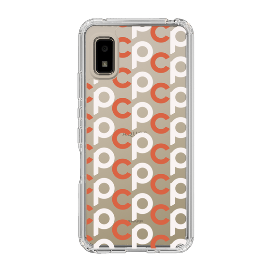 Slim Protection Case［ Original - CASEPLAY Initial All-over Pattern - Orange ］