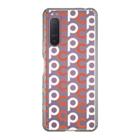 Slim Protection Case［ Original - CASEPLAY Initial All-over Pattern - Orange ］