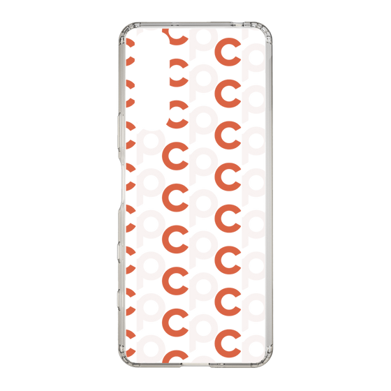 Slim Protection Case［ Original - CASEPLAY Initial All-over Pattern - Orange ］