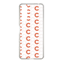 Slim Protection Case［ Original - CASEPLAY Initial All-over Pattern - Orange ］