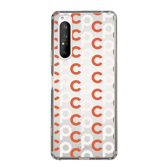 Slim Protection Case［ Original - CASEPLAY Initial All-over Pattern - Orange ］