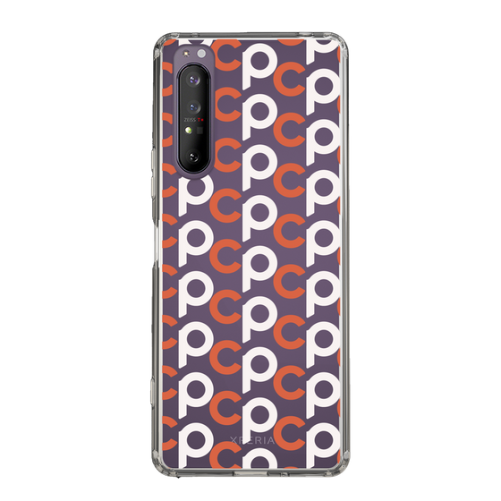 Slim Protection Case［ Original - CASEPLAY Initial All-over Pattern - Orange ］