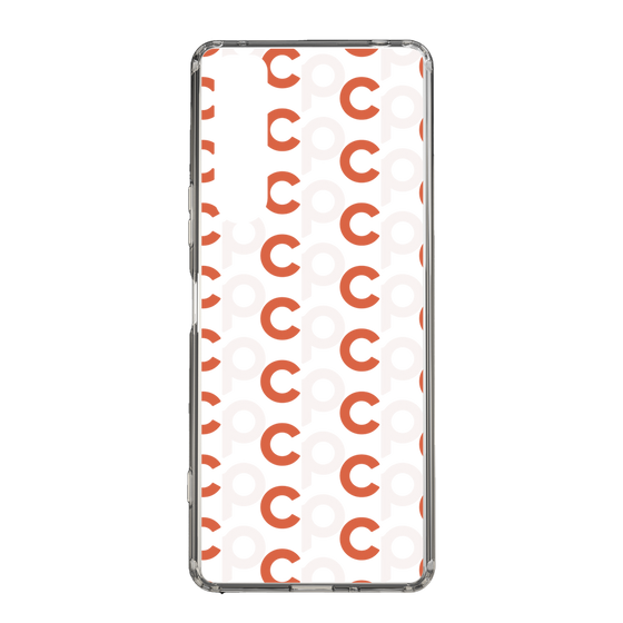 Slim Protection Case［ Original - CASEPLAY Initial All-over Pattern - Orange ］