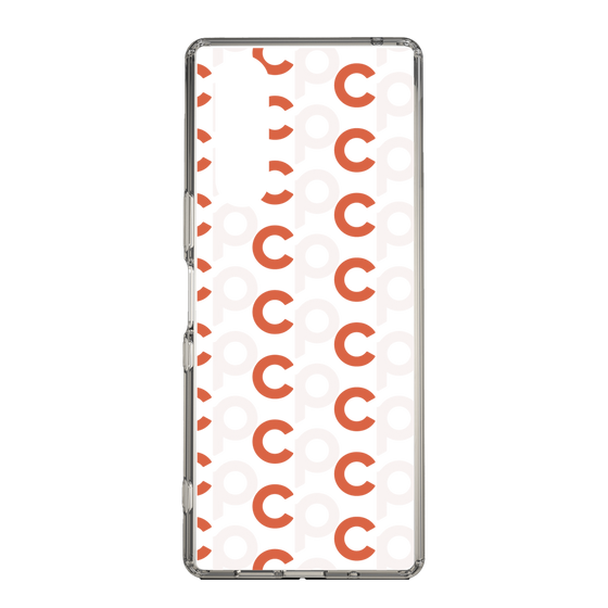 Slim Protection Case［ Original - CASEPLAY Initial All-over Pattern - Orange ］