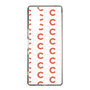 Slim Protection Case［ Original - CASEPLAY Initial All-over Pattern - Orange ］
