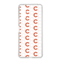 Slim Protection Case［ Original - CASEPLAY Initial All-over Pattern - Orange ］