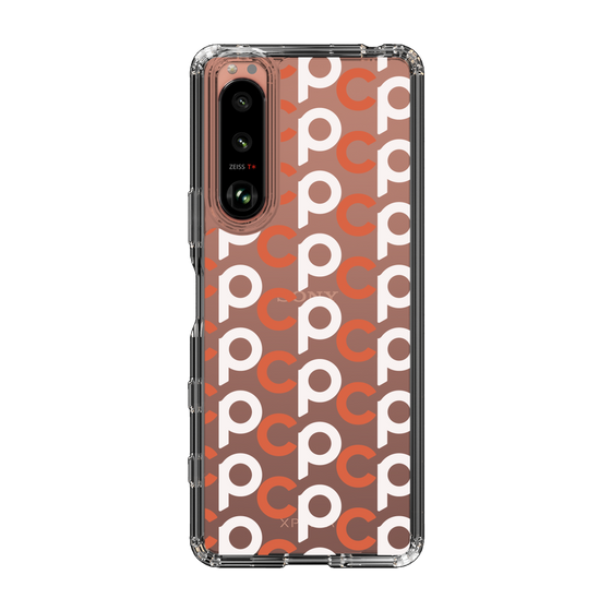 Slim Protection Case［ Original - CASEPLAY Initial All-over Pattern - Orange ］