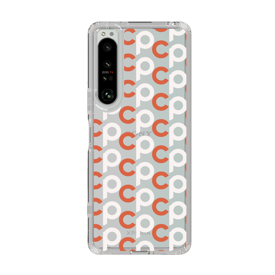 Slim Protection Case［ Original - CASEPLAY Initial All-over Pattern - Orange ］
