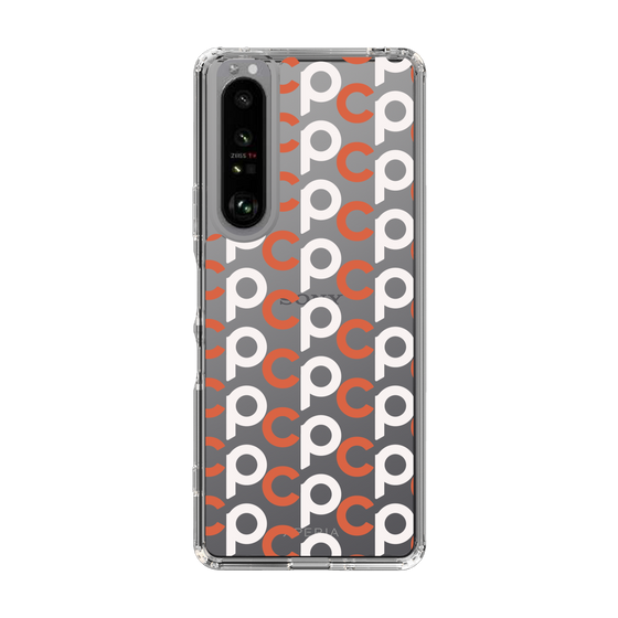 Slim Protection Case［ Original - CASEPLAY Initial All-over Pattern - Orange ］