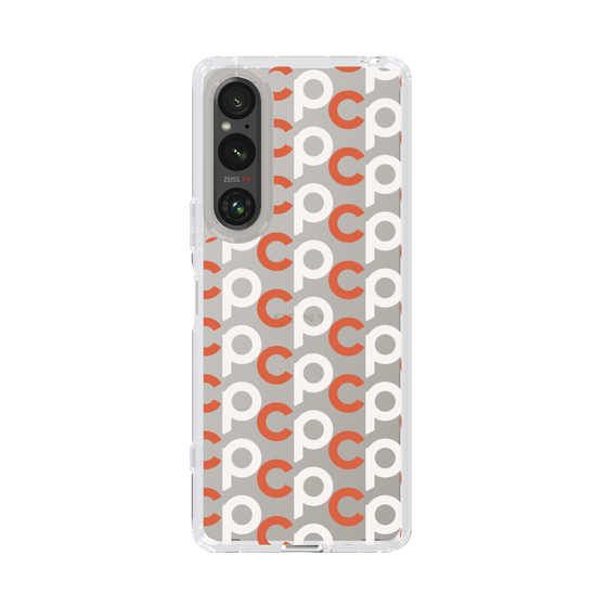 Slim Protection Case［ Original - CASEPLAY Initial All-over Pattern - Orange ］