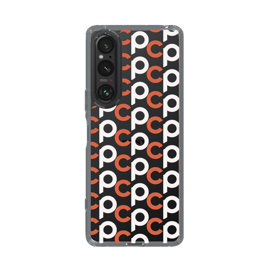Slim Protection Case［ Original - CASEPLAY Initial All-over Pattern - Orange ］