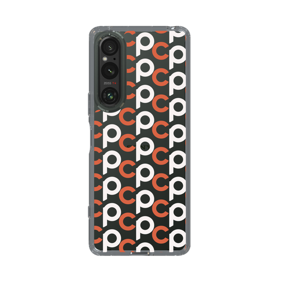 Slim Protection Case［ Original - CASEPLAY Initial All-over Pattern - Orange ］