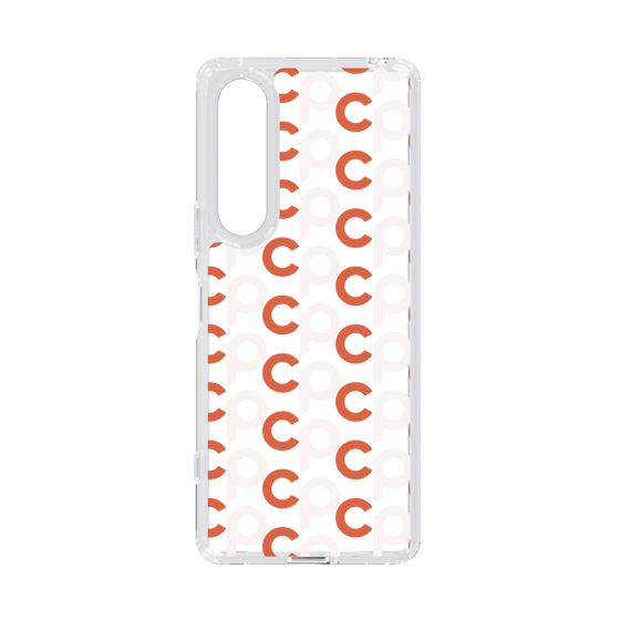 Slim Protection Case［ Original - CASEPLAY Initial All-over Pattern - Orange ］