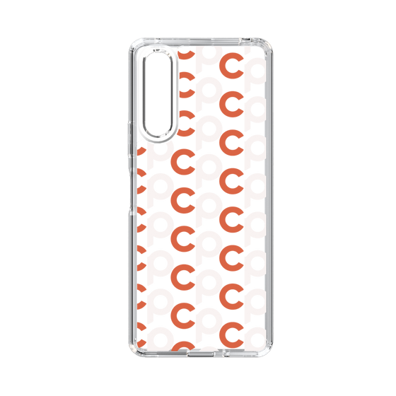 Slim Protection Case［ Original - CASEPLAY Initial All-over Pattern - Orange ］
