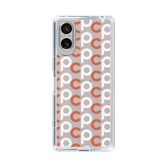 Slim Protection Case［ Original - CASEPLAY Initial All-over Pattern - Orange ］