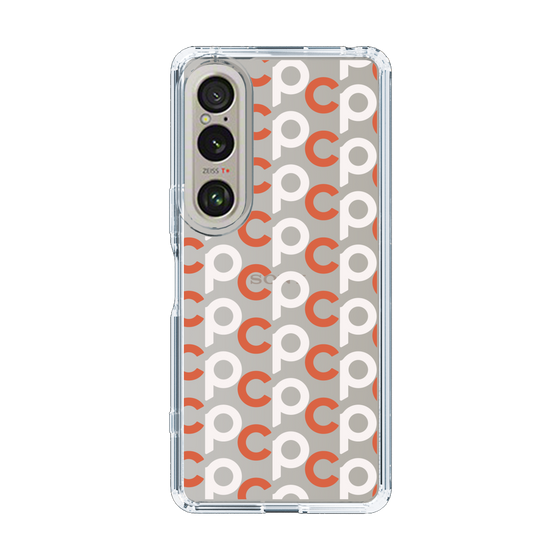 Slim Protection Case［ Original - CASEPLAY Initial All-over Pattern - Orange ］