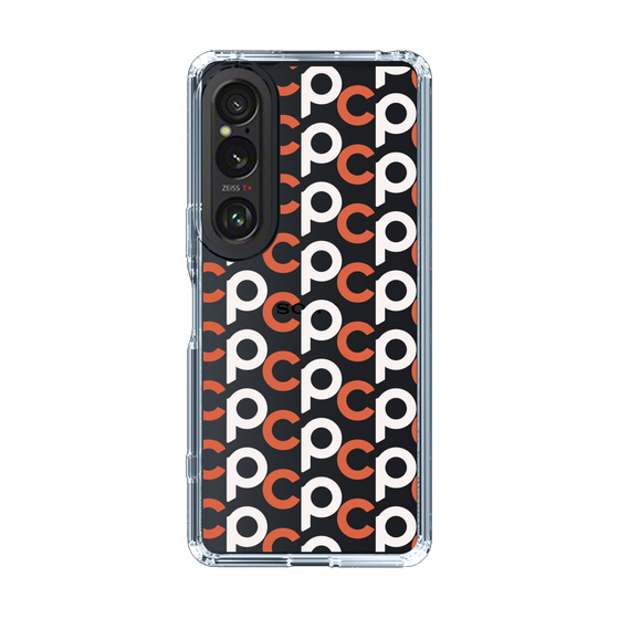 Slim Protection Case［ Original - CASEPLAY Initial All-over Pattern - Orange ］