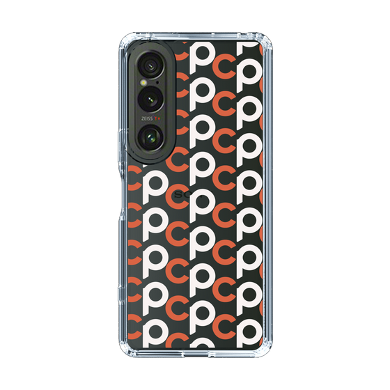 Slim Protection Case［ Original - CASEPLAY Initial All-over Pattern - Orange ］