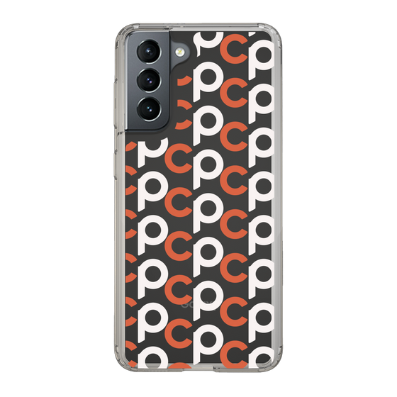 Slim Protection Case［ Original - CASEPLAY Initial All-over Pattern - Orange ］