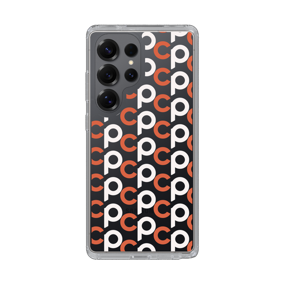 Slim Protection Case［ Original - CASEPLAY Initial All-over Pattern - Orange ］