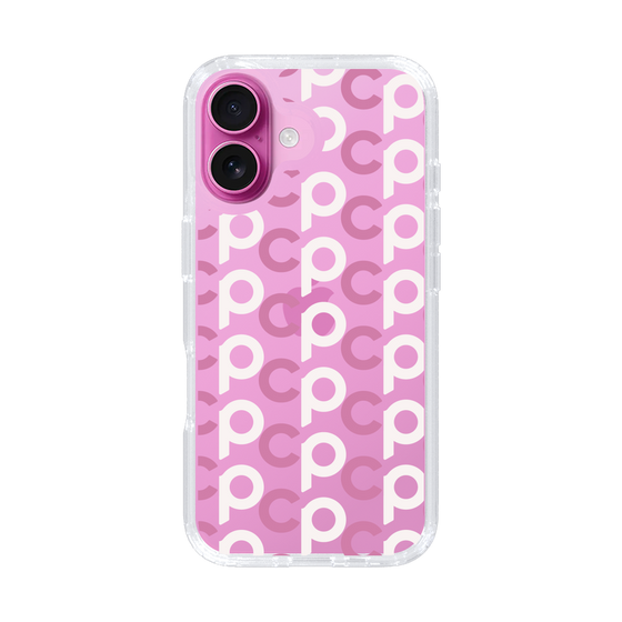 Slim Protection Case［ Original - CASEPLAY Initial All-over Pattern - Pink ］