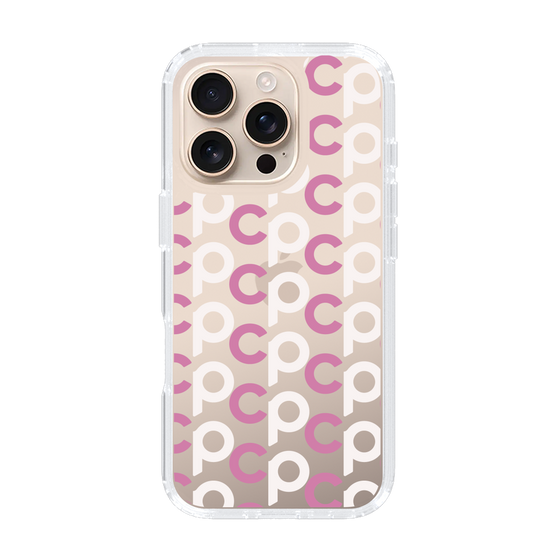 Slim Protection Case［ Original - CASEPLAY Initial All-over Pattern - Pink ］