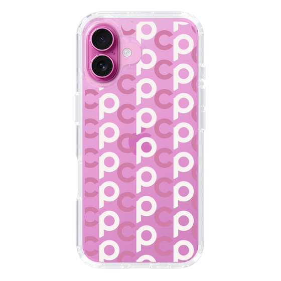 Slim Protection Case［ Original - CASEPLAY Initial All-over Pattern - Pink ］