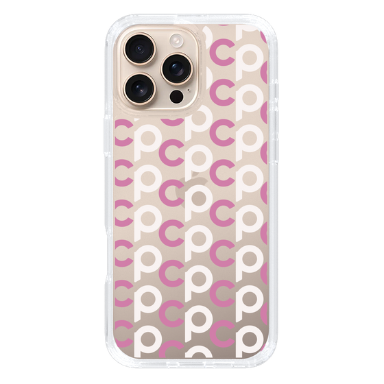 Slim Protection Case［ Original - CASEPLAY Initial All-over Pattern - Pink ］