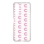 Slim Protection Case［ Original - CASEPLAY Initial All-over Pattern - Pink ］