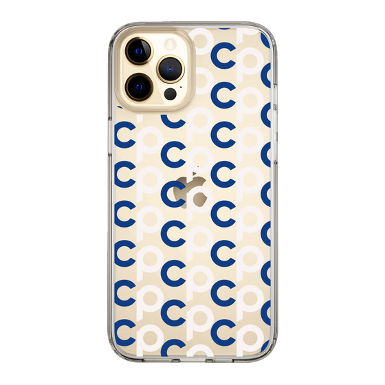 Slim Protection Case［ Original - CASEPLAY Initial All-over Pattern - Navy ］