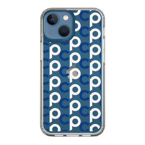 Slim Protection Case［ Original - CASEPLAY Initial All-over Pattern - Navy ］