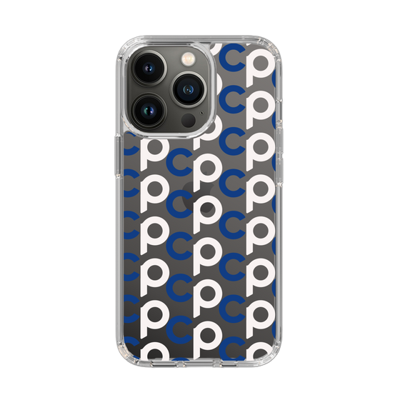 Slim Protection Case［ Original - CASEPLAY Initial All-over Pattern - Navy ］