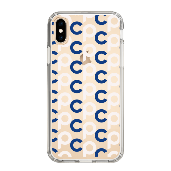 Slim Protection Case［ Original - CASEPLAY Initial All-over Pattern - Navy ］