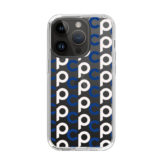Slim Protection Case［ Original - CASEPLAY Initial All-over Pattern - Navy ］