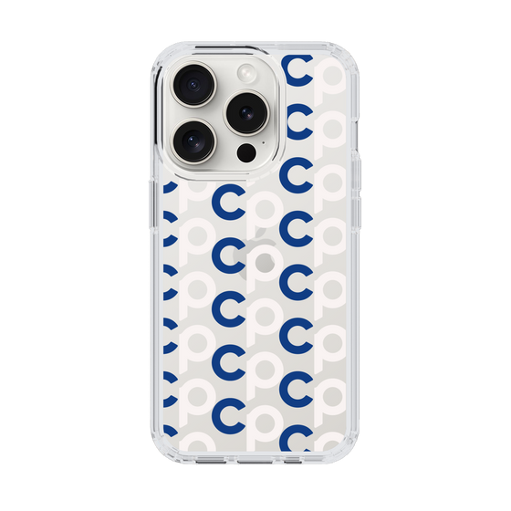 Slim Protection Case［ Original - CASEPLAY Initial All-over Pattern - Navy ］