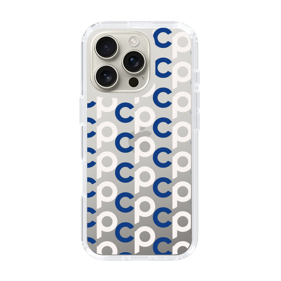 Slim Protection Case［ Original - CASEPLAY Initial All-over Pattern - Navy ］
