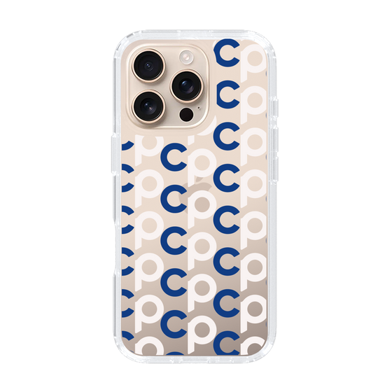 Slim Protection Case［ Original - CASEPLAY Initial All-over Pattern - Navy ］