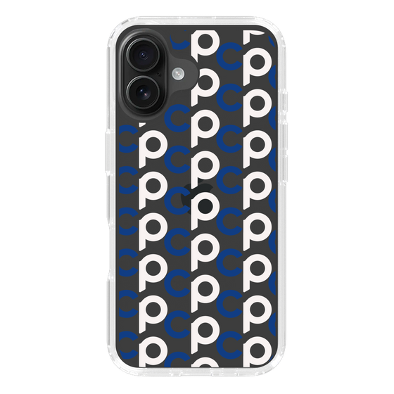 Slim Protection Case［ Original - CASEPLAY Initial All-over Pattern - Navy ］