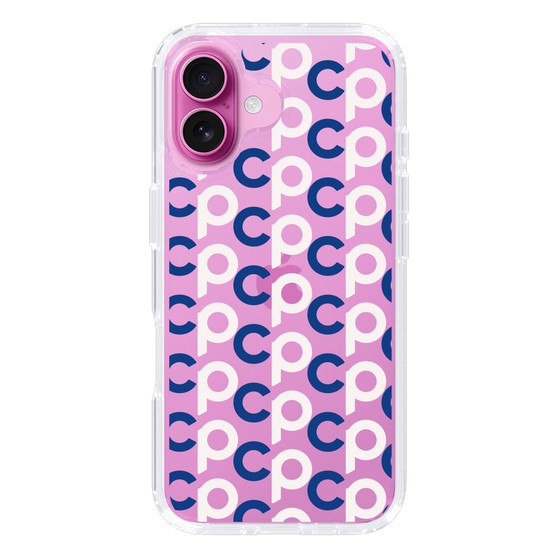 Slim Protection Case［ Original - CASEPLAY Initial All-over Pattern - Navy ］