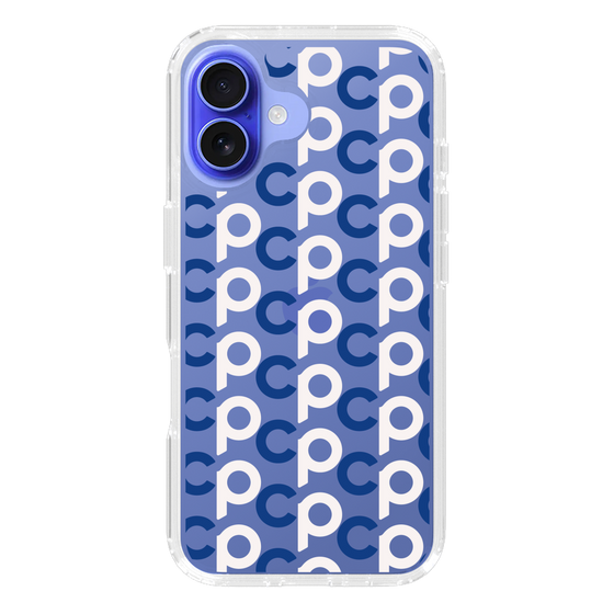 Slim Protection Case［ Original - CASEPLAY Initial All-over Pattern - Navy ］