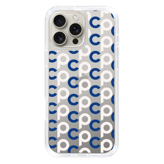 Slim Protection Case［ Original - CASEPLAY Initial All-over Pattern - Navy ］